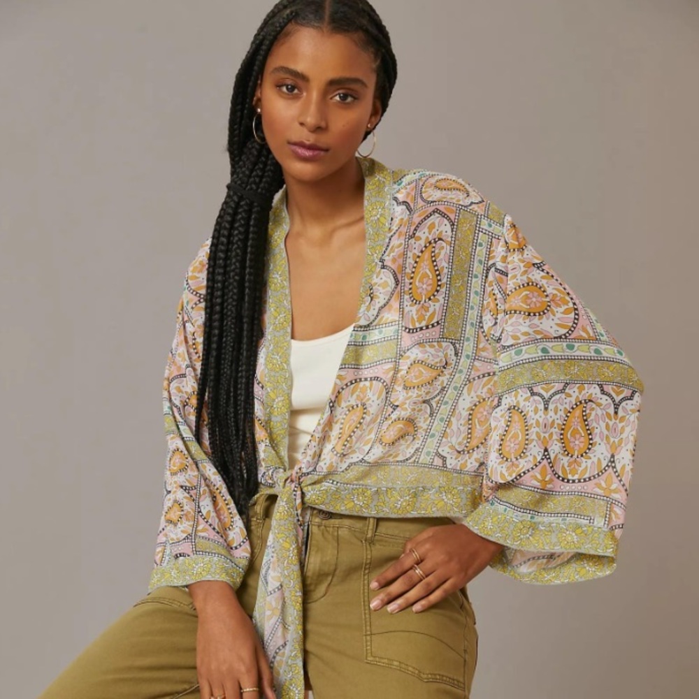 Anthropologie sheer kimono